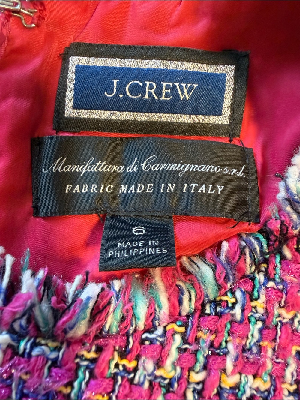 J. Crew Pink Tweed Cap-Sleeve Resume Dress - Picture 3 of 4